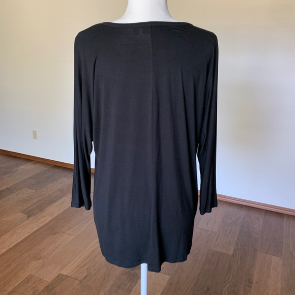 Apt. 9 Black Dolman Sleeve Beaded Neck Comfortable Soft Top Dressy Caree… - Picture 6 of 11